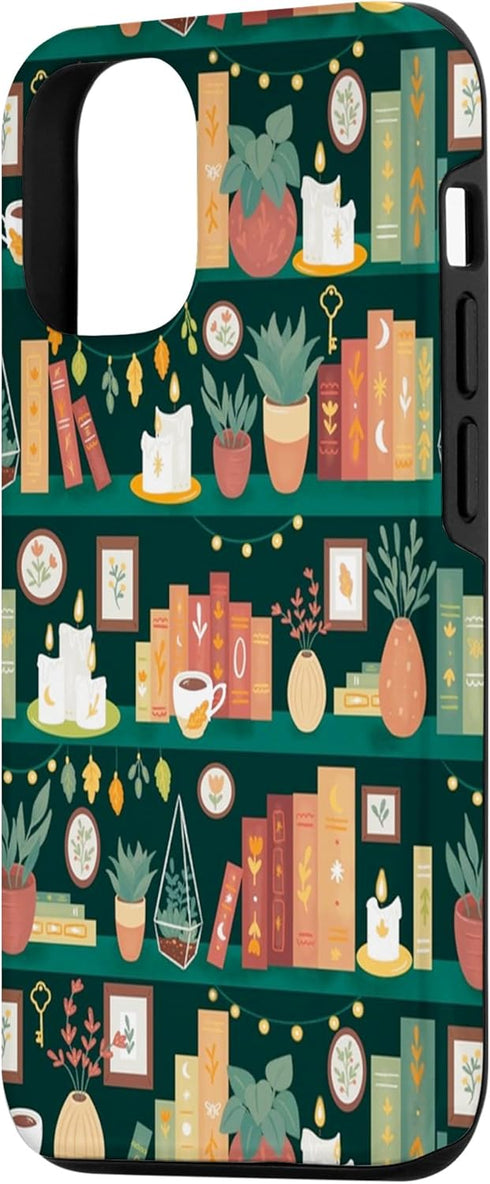 iPhone 13 Pro Bookstore Hygge Library Phone Case Bookshelf Reading Case......