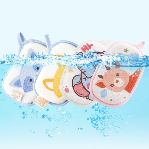 Baby Bath Sponge, 2 Pack Cartoon Animal Style Baby Sponge for Bathing, Infants Bath Sponge Ultra Soft & Absorbent Natural and Safe Great for Sensi...