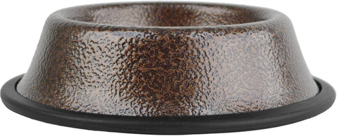 Platinum Pets Non-Embossed Non-Tip Stainless Steel Cat/Dog Bowl, Copper Vein, Medium...