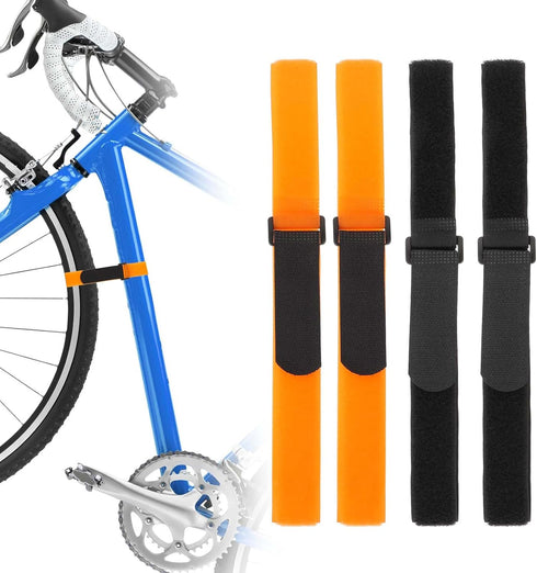 4 PCS Bike Rack Straps Reusable Bike Wheel Strap Adjustable Bike Straps for Rack Bike Straps with Durable Hook Bike Stabilizer Straps MTB Accessor...