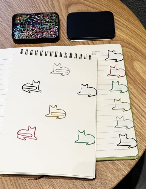 Cute Paper Clips, 65 pcs Cat Shaped Paper Clips Bookmarks, Fun Office Supplies Gifts for Women Men Teacher Girl Boy Student Cat Lovers...