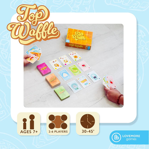 Top Waffle Card Game - Beautifully Delicious Game for Kids, Teens, Adults, and Family Game Night - Great Gift for Ages 7+, 2-6 Players, 30-45 Minu...