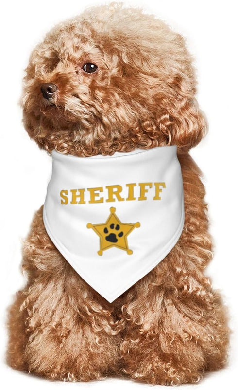 Costume Accessory Set Pet Dog Bandana,Costume Accessory Set Pet,for Halloween Christmas Cosplay Role Play Party (Sheriff-White)...