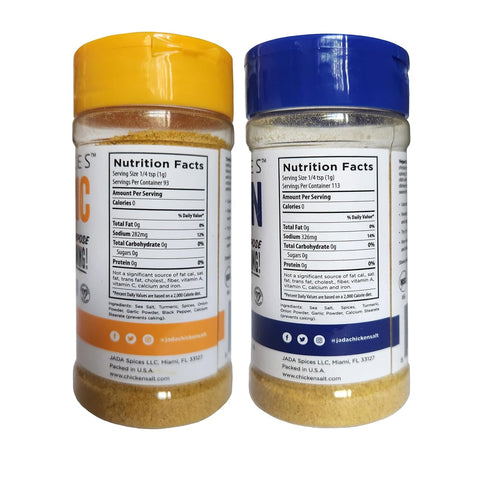 JADA Spices Chicken Salt Spice and Seasoning - Original, Turmeric Salt - Vegan, Keto & Paleo Friendly - Perfect for Cooking, BBQ, Grilling, Rubs, ...