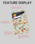 Phone Card Holder, Cute Leather Phone Wallet Stick On, Dual Pocket Credit Card Sticky Wallet, Compatible with Most of Cell Phone, Cute Colorful Fl...
