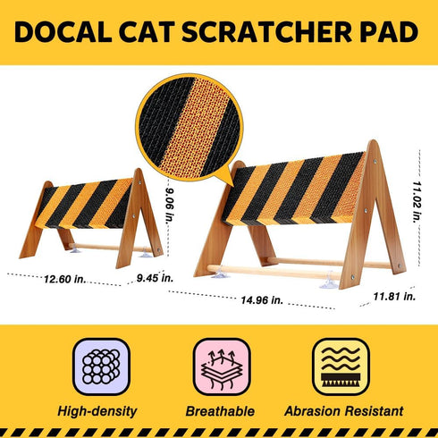 Cat Scratcher Pad, Barricade Shape Cat Scratching Board Cardboard Cat Scratcher for Indoor Large Cats Kitten Cat Scratch Pad Board Easy for Cats t...