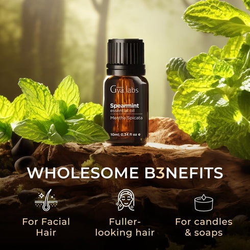 Gya Labs Spearmint Essential Oil for Diffuser & Skin - 0.34 Fl Oz - 100% Pure Natural Spearmint Oil for Facial, Hair, Massage, Aromatherapy & Cand...