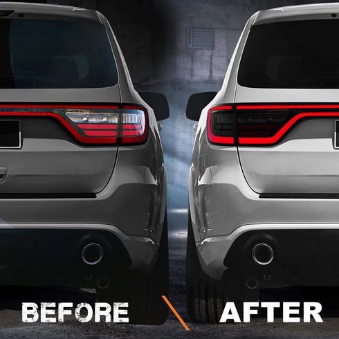 NDRUSH Blackout Taillight Vinyl Tint Film Precut Overlay Tail Light Wrap Cover Compatible with Dodge Durango 2014-2021...