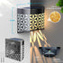 Solar Deck Lights, Iron Solar Fence Lights Outdoor Waterproof Garden Decorative Lighting for Wall, Post, Patio, Step, Stair, Yard- 2 Pack...