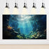 Aquarium Background Underwater World Corals and Tropical Fish Terrarium Background Various Undersea Aquatic Plants Rocks Aquarium Backdrop Beautif...
