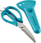 Rachael Ray Professional Multi Shear Kitchen Scissors with Herb Stripper and Sheath, 2 Piece, Agave Blue...