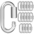 KINLINK 15PCS M6 1/4 Quick Link Chain Connector, 304 Stainless Steel carabiner, Small Locking Carabiner Clips Heavy Duty Chain Link Connector for ...