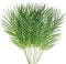 Artificial Areca Palm Leaves, 8 Pcs Faux Tropical Palm Tree Leaves Stems for Floral Arrangement, Hawaiian Luau, Jungle Beach Wedding Party Decor, ...