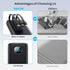 Portable Charger with Built-in Cables, Ultra Slim 13800mAh PD 3.0A USB-C Power Bank, LCD Display Battery Pack Compatible with iPhone 15/15 Plus/15...