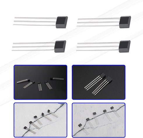12Pcs 41F TO-92S Bipolar Hall Effect Sensor Magnetic Detector SS41F 0H41 SH41 S41 3 Pins Sensor For Electric Vehicle Motor Industrial Applications...