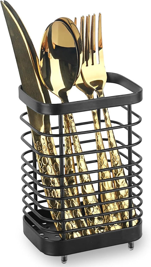 Utensil Holder Kitchen Utensil Organizer for Countertop Durable and Rust-Resistant Kitchen Utensils Holder for a Neat & Stylish Kitchen Setup?Blac...
