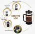 Utopia Kitchen Small French Press Coffee Maker 12 Oz, French Press Tea Maker, Camping French Press Coffee Maker, Cold Brew Portable French Press, ...