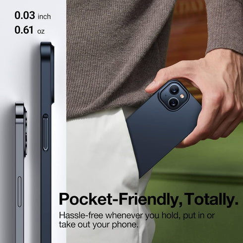 TORRAS Slim Fit for iPhone 14 Case/iPhone 13 Case, Ultra-Thin Sturdy Protective Cover with Anti-Scratch & No Fingerprint Hard Plastic Super Slim P...