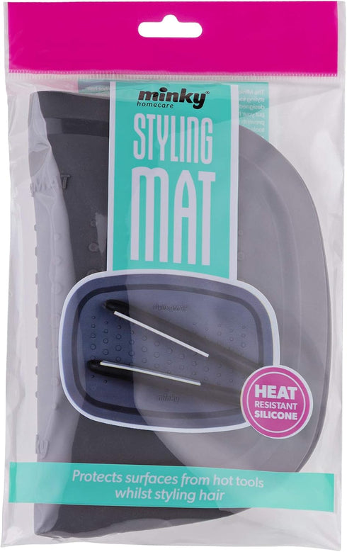 Minky Homecare Heat Resistant Silicone Mat for Hair Tools - Curling Iron and Flat Iron Holder, Countertop Vanity Accessory for Styling - 5 x 7 Inc...
