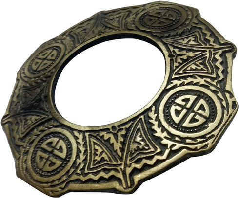 AAR Celtic Knot Antique Finish Fly Plaid Piper Brooch for 3" Diameter Kilt...
