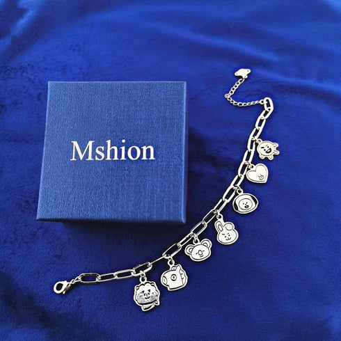 Charm Bracelet Women's Stainless Steel Bracelets Pendant Link Jewelry...