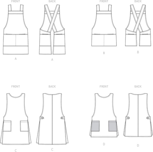 Simplicity Patterns, XS-S-M-L-XL...