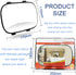 JONMON Car Visor Mirror - 6.7 Inch Auto Makeup Cosmetic Vanity Sun-Shading Mirror with Adjustable Double Elastic Clip Clamp Universal for Mount on...
