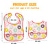 6Pcs Baby Feeding Bibs Waterproof Toddler Bib Set with Crumb Catcher Pocket Infant Adjustable Baby Teething Bib Babies Sleeveless Colorful Fruits ...