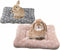 MANSHU Small Animal Plush Bed, Bunny Bed, for Bunny, Squirrel, Hedgehog, Pink and Gray 2Pcs....