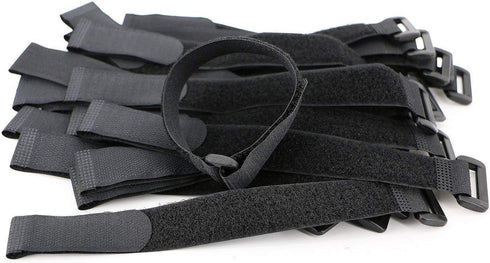 Premium Cinch Straps - Reusable Hook & Loop Tie Down Fastener Straps for Cables, Extension Cords, Organizing – Nylon Webbing Multipurpose Adjustab...
