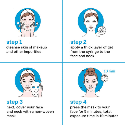 Name Skin Care Korean Carboxy CO2 Therapy Face & Neck Mask Set of 2 - Hydrating Oxygen Carboxytherapy Skincare Sheet Masks - Moisturizing Anti Agi...