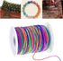 Elastic String Cord, Zealor 2 Roll 1 mm Elastic Thread Beading String Cord for Jewelry Making Bracelets Beading 100 Yards Each Roll (Rainbow)...