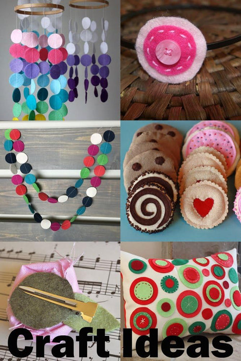 Playfully Ever After 4 Inch Red 16pc Stiff Felt Circles...