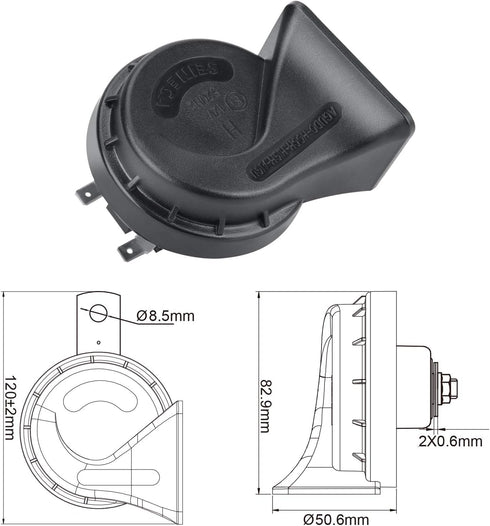 SEINECA Car Single Horn Loud Waterproof 12V High Tone Snail Electric Horn for Motorcycle Pickup RV SUV MPV Van Electric scooter. (High Tone)...