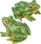 2 Pcs Frog Statues Miniature Simulation Small Animal Resin Sculpture Patio Lawn Yard Terrace Micro Landscape Fairy Garden Fish Tank Accessories In...