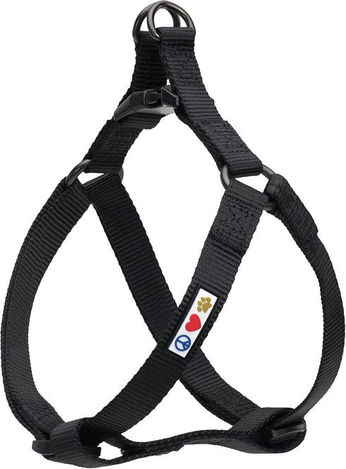 Pawtitas Solid Color Step in Dog Harness or Vest Harness Dog Training Walking of your Puppy Harness Medium Dog Harness Black Dog Harness...
