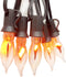 10Ft Halloween Flicker Flame String Lights, C18 Outdoor Halloween Decorations String Lights with 10 Flickering Flame Bulbs for Indoor Outdoor Gard...