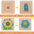 jojofuny 1 Set Wooden Multi Layered Puzzles, Life Cycle of Sunflower, Cartoon Montessori Toy DIY Puzzle Early Educational Toy for Children Kids...