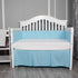 Belsden Blue Crib Skirt with Durable Woven Platform, Both Long Sides Pleated, Split Corners Dust Ruffle for Easy Placement Inside of Standard Crib...