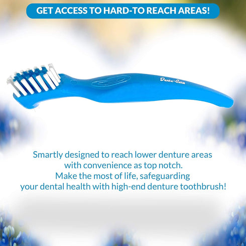 Dentu-Care & Polident 84 Tablets bundle with Dentu-Care Denture Brush for Maintaining Good Oral Care for Full Partial Dentures...