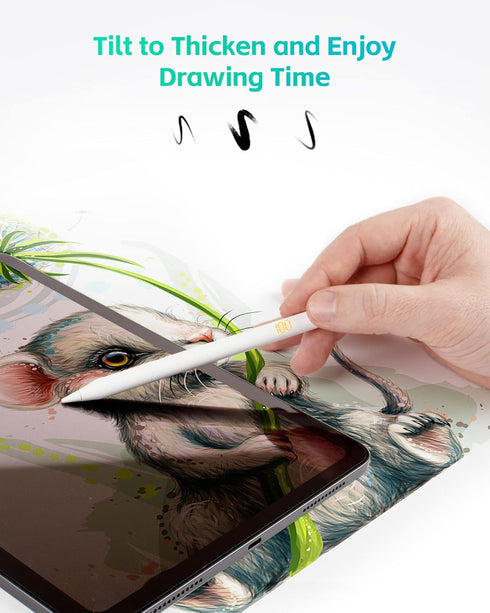 Stylus Pen for iPad with Palm Rejection& LED Power Display, Active Pencil Compatible with (2023-2018) Apple iPad Pro (11/12.9 Inch),iPad Air 3/4/5...