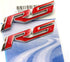 Yoaoo 2Pack OEM Chrome Rs R S Emblems Badges Sticker 3D Logo Metal Compatible with Zl1 1LE Series Chrome Red...