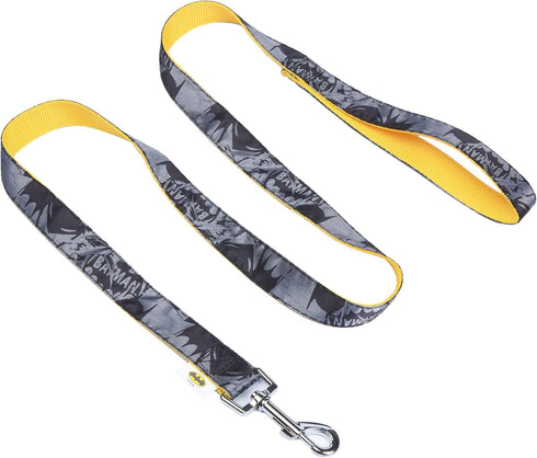 DC Comics Vintage Batman Collection 6 Foot Dog Leash (72 inch) | Cute Yellow and Black Dog Leash Easily Attaches to Any Dog Collar or Harness | 6 ...