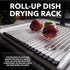 Roll Up Dish Drying Rack 21" x 16" - Over The Sink for Kitchen Counter, Foldable SUS304 Stainless Steel Dish Drying Rack for Cups, Utensils, Fruit...