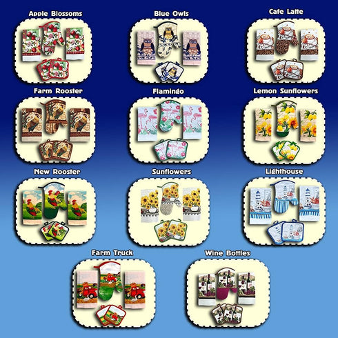 Lobyn Value Packs Decorative Lightweight Kitchen Towel Set 5 Piece Towels...