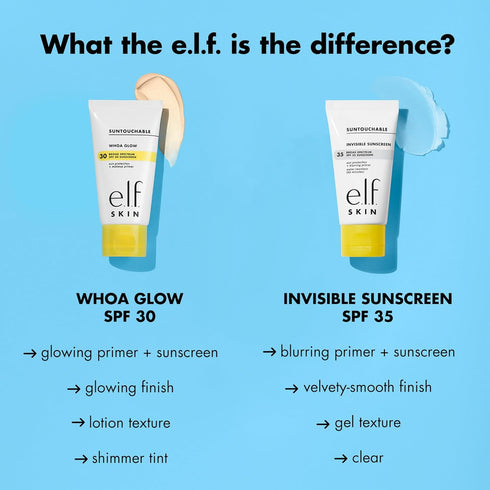 e.l.f. SKIN Suntouchable Invisible SPF 35, Lightweight, Gel-based Sunscreen For A Smooth Complexion, Doubles As A Makeup Primer, Vegan & Cruelty-F...