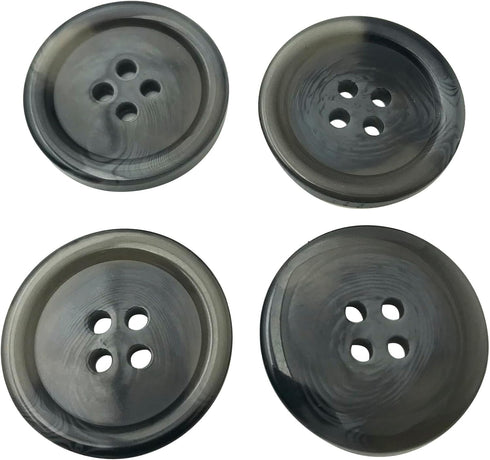 20pcs Large Coat Buttons,Suit Buttons,1 inch 25mm Resin Buttons for DIY Sewing Tailor Crafts Coats Clothes (Black) PT1232...