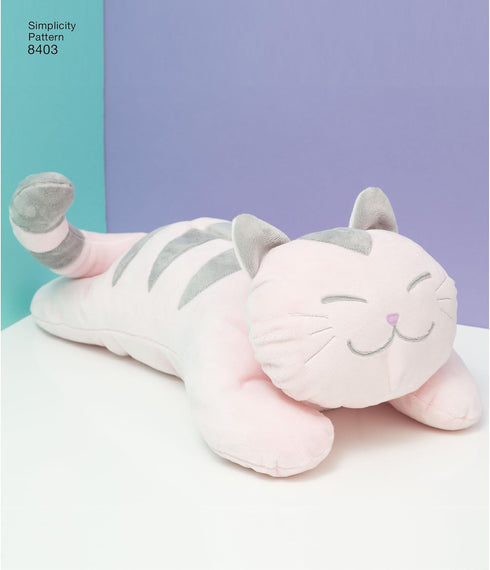 Simplicity Stuffed Kitten Sewing Patterns for Kids by Carla Reiss, One Size Only...
