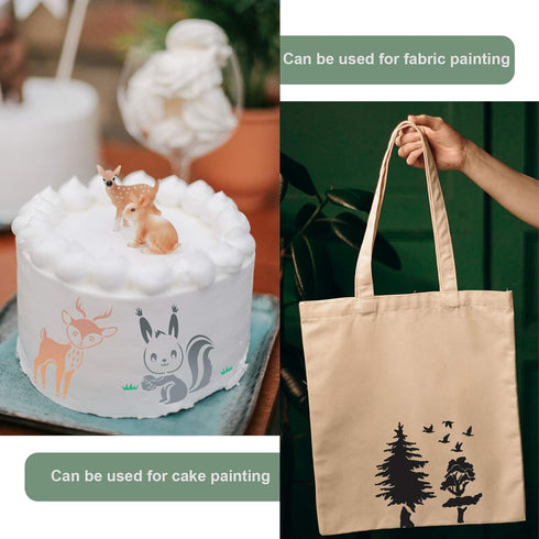 20PCS Animals Stencils Reusable, ULENDIS Rabbit Squirrels Giraffes Lions Elephants Painting Template, Plastic Drawing Template for DIY Crafts Pain...