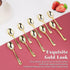 Kucoele 4 Inches Gold Mini Plastic Spoons, 100 Pack Disposable Small Dessert Spoons Heavy Duty Tiny Tasting Spoons for Appetizers, Puddings, Ice C...